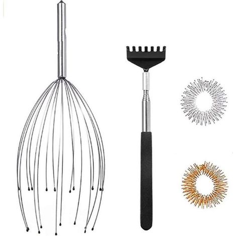 Appareil de massage de la tête et du cuir chevelu pour une relaxation profonde et un soulagement du stress - Favorise la pousse des cheveux et dispose de 20 picots pour un confort optimal