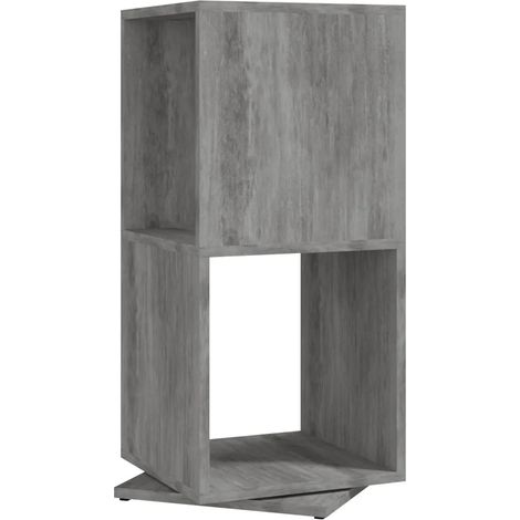 Armadio girevole moderno 34,5 x 34,5 x 75,5 cm girevole a 360 gradi in legno ingegnerizzato grigio cemento 020046975