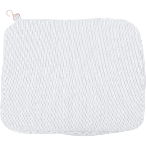 Coussin de siège de douche respirant - Housse confortable et de soutien amovible et lavable pour siège de bain - Blanc (1/5)
