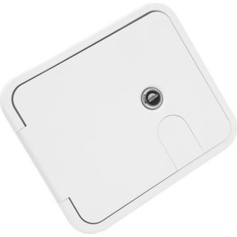 Trappe de cordon d'alimentation pour camping-car, 145 x 116 mm, avec serrure et clés en acier inoxydable, porte d'accès électrique à ouverture à 180 degrés pour camping-car, remorque, camping-c