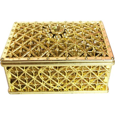 Boîte De Rangement Alimentaire - Boîte À Bonbons Rectangulaire En Plastique Métallisé Or Et Argent - Pour Fêtes Et Présentation De Friandises - Lot De 1 (1/5)