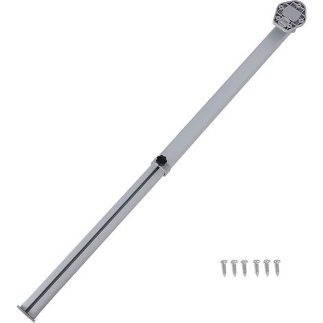 Ortviai Pied de Table Télescopique en Aluminium Anodisé – Réglable 580 à 1000 mm, Argent, Détachable et Pliable pour Camping-Car, Bateau, Caravane