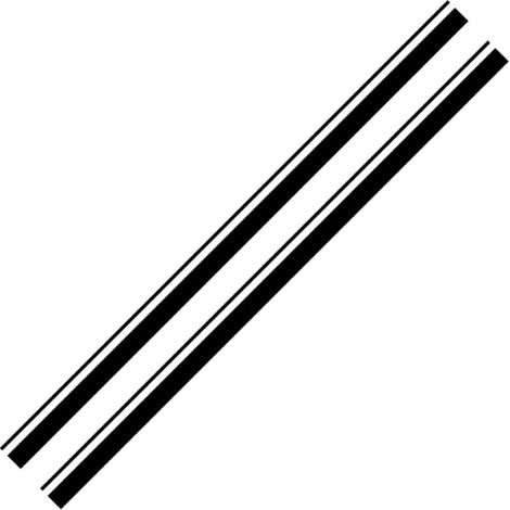 Autocollant graphique universel à rayures pour voiture, 2 pièces, auto-adhésif étanche, amovible, pour carrosserie de porte automobile de course, noir.