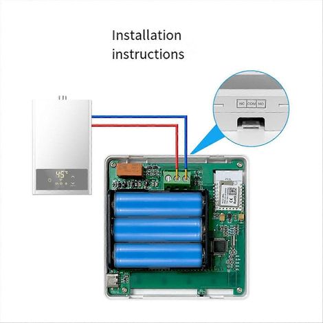 Tuya ZigBee thermostat pour gaz boiler works avec voice assistant (1/5)