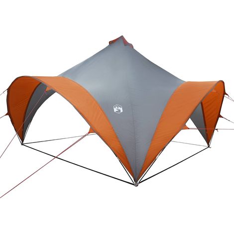 Carpa de Fiesta con techo Gris y naranja 400 x 400 x 320 cm