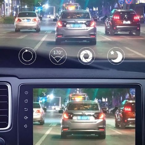 Caméra de voiture DVR Full HD 1080P Android 4.0 Enregistrement en boucle Grand angle 170° Capteur de stationnement G ADAS (1/4)