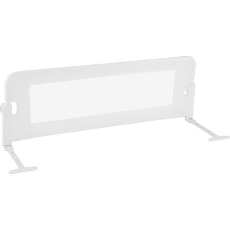 Barrière de lit pour tout-petit pliable 120 x 40 x 42 cm design ergonomique observatoire en oxford blanc