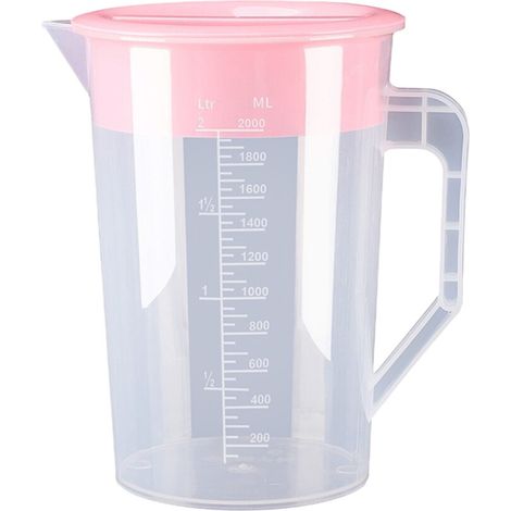 Bottiglia d'acqua da 2 litri in plastica trasparente senza BPA con coperchio