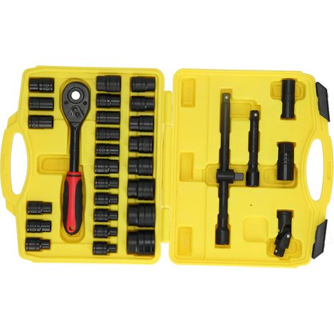 Clé à cliquet 1/2 pouce, douilles 8-32mm, kit de réparation automobile SK-401 (1/5)