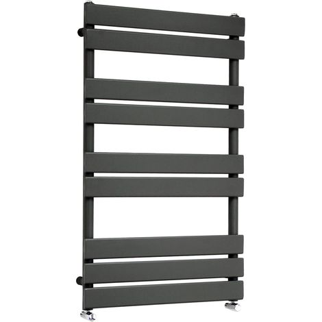 WarmeHaus Flat Panel Anthracite Bathroom Heated Towel Rail Ladder Radiator Warmer 1000x600mm
