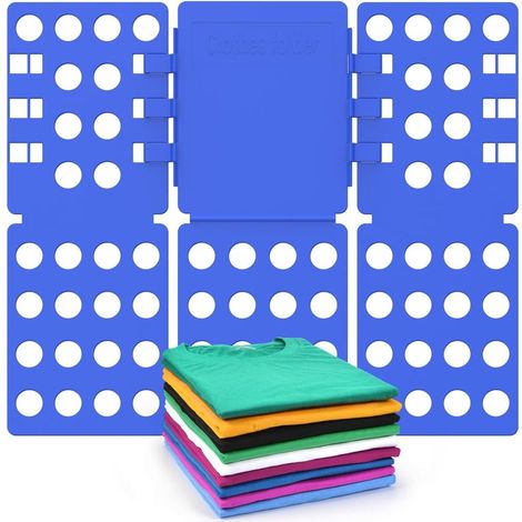 Panel para doblar camisetas, doblador de ropa, paneles de plástico duradero para doblar ropa, azul, 56 x 68 cm (1/5)