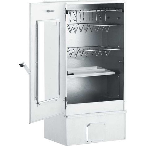 Maison Exclusive - Forno Affumicatore BBQ con Tavolino in Acciaio Zincato (1/5)
