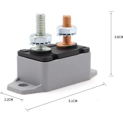 Disjoncteur De Voiture Et Bateau 50A, Fusible à Réinitialisation Automatique, 12V / 24V (1/5)