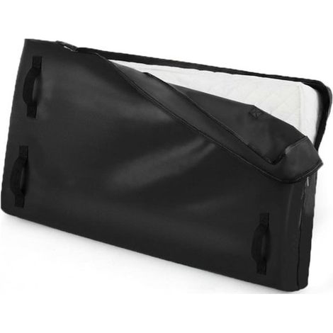 Coprimaterasso con maniglie e cerniera per il trasporto e la conservazione, 133 x 71 x 17 cm, borsa per riporre il materasso. (1/5)