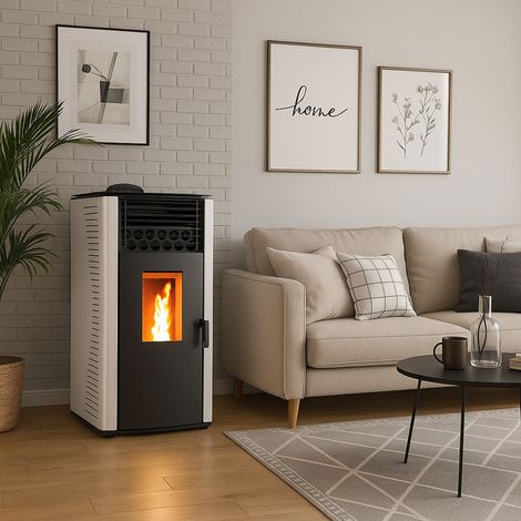 Poêle à granulés étanche Anita 15 kW Blanc Sannover