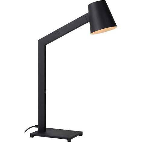 Lampe de bureau Lucide Mizuko noire métal E14 40W 67cm (1/2)