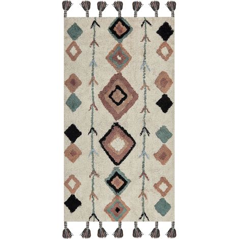 Teppich ESKISEHIR Beige 80 x 150 cm Baumwolle (1/5)