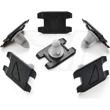 51718259025 Kit de 10 pièces : clips en plastique pour garnitures extérieures, protections de seuil de porte et moulures de passage de roue avant.