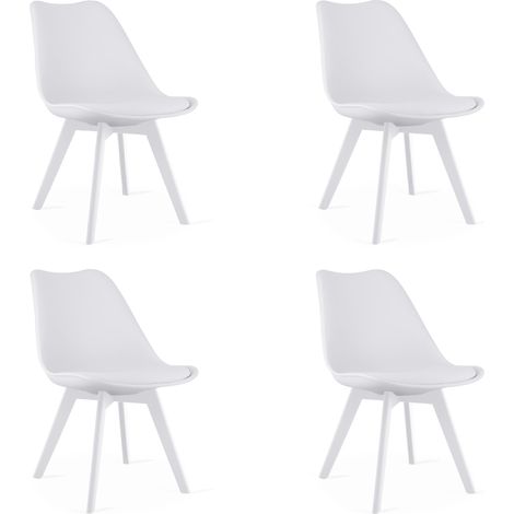 Silla Mark - blanca / patas blancas x 4 (1/5)