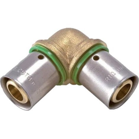 Sanitaire-Distribution – Raccord à sertir pour PER coude égal mâle 16 – Compatible avec installations sanitaires – 72g – Pour chantiers humides