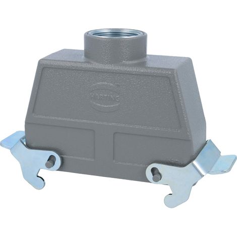 HARTING Han 24B Capot haut, 1xM32 sortie de câble droite, avec 2 étriers transversaux Presse-étoupe M32 Plage de serrage 11,0 mm - 21,0 mm - 1 Stück (1/3)