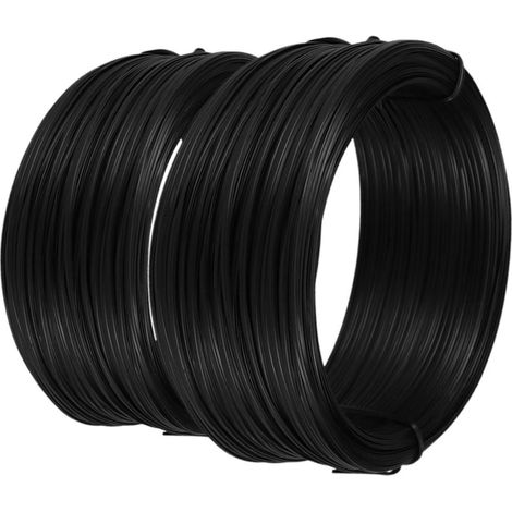 Conjunto De 2 Peças De Arame Metálico Revestido De Preto Para Artesanato - Abraçadeiras Flexíveis - Flores (1/5)