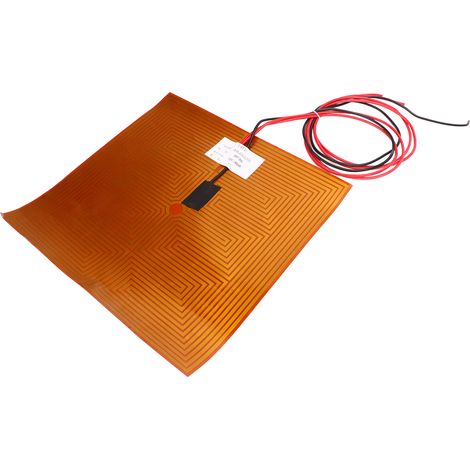 Plaque Chauffante Adhésive 300x300mm 12V 400W pour Imprimante 3D, Film Thermique Efficace et Puissant