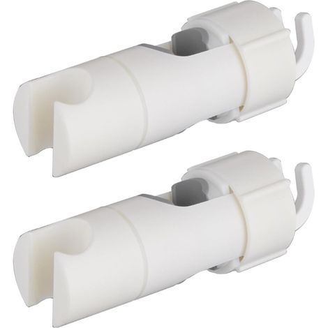 Lot de 2 supports de pommeau de douche, espacement des trous de 18 à 25 mm, support de pommeau de douche réglable, pièces d'accessoires de pommeau de douche (WT)