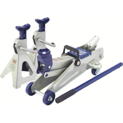 CAVALLETTI + CRICK CRIC 2,5 T TON COPPIA SOLLEVATORE IDRAULICO 2500 KG