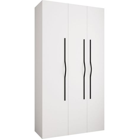 Armario Hartford 563, Blanco, 246x130x52cm, Puertas de armario: Con bisagras, Número de estantes: 6