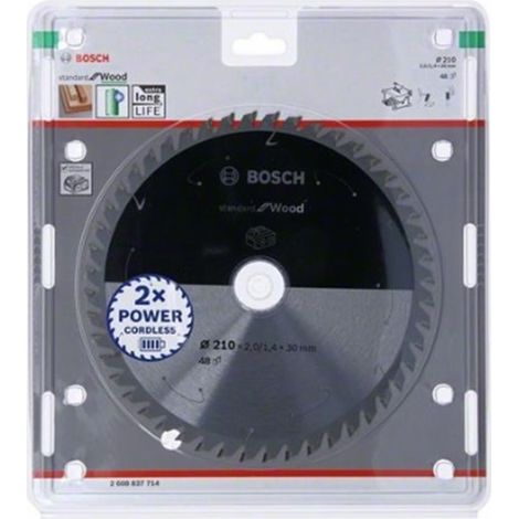 Bosch 2608837714 Disco de sierra circular Standard Wood 210x30x48D BA (1/2)