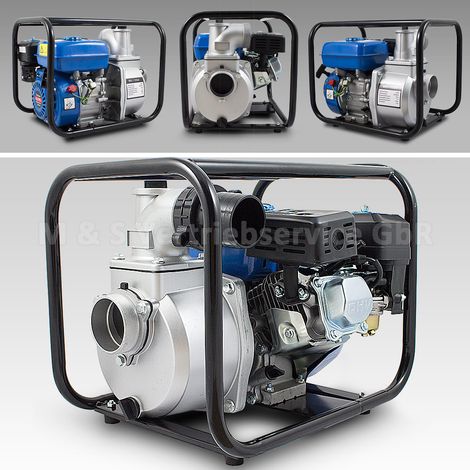 Benzin Schmutzwasserpumpe 6,5PS Motorpumpe Kreiselpumpe Gartenpumpe Teichpumpe