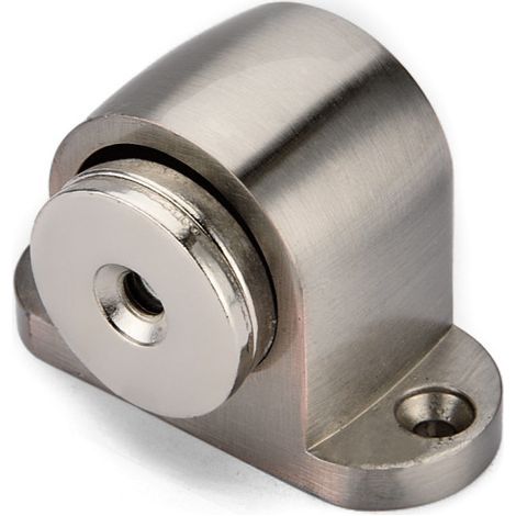 Magnetic Door Stop, Floor Mounted, Brushed Metal (1/5)