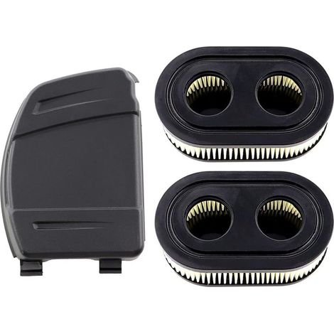 Lot de 2 filtres à air avec bouchon pour moteurs Briggs & Stratton 550E, 575EX, 575IS, 625EXI, 650EXI, 675EXI et 675IS. Remplace les références 594106, 798339, 798452, 593260, 093000ER et 09P0000ER.