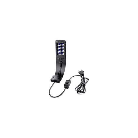 Lampe LED ultra-fine pour aquarium – 40 LED blancs et bleus, 8 W, clipable, design noir, idéale pour plantes aquatiques et coraux (classe énergétique F) (1/5)