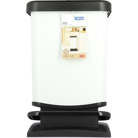 PATTUMIERA PASO CON APERTURA A PEDALE DA 20LT IN COLORE BIANCO