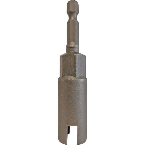 Douille hexagonale 1/4" 5 mm fente Cr-V Clé Allen 80 mm de long pour outils électriques pour fixation de crochets à vis, porte-tasses M5 M4 M3 et écrous à ailettes (1/5)
