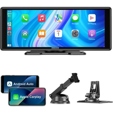 Caméra de recul sans fil Apple CarPlay Android Auto + écran couleur portable 10,26 pouces (1/5)