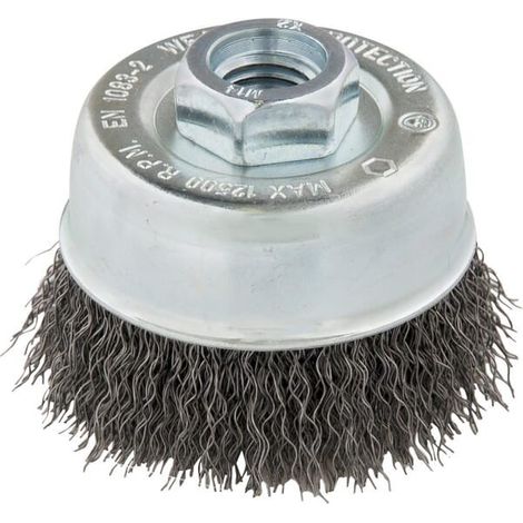 Brosse boisseau 60mm M14 fils ondulés 0.3 HIKOKI 751311 (1/2)