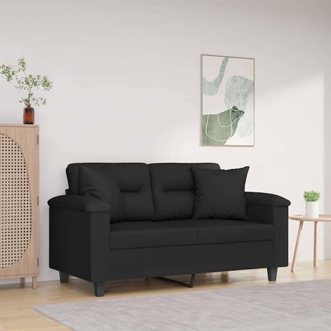 Cuscini Decorativi 2 pz Nero 40x40 cm in Tessuto Microfibra vidaXL (1/5)