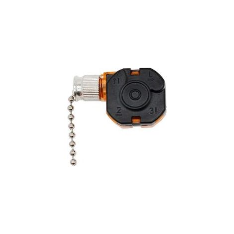 Interrupteur de vitesse pour ventilateur de plafond avec cordon à trois positions, interrupteur à fermeture éclair pour l'éclairage du ventilateur, argent (1/5)