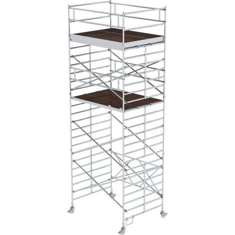 Günzburger Steigtechnik Echafaudage pliant avec plate-forme triple Hauteur de plate-forme 6,35 m - 115564