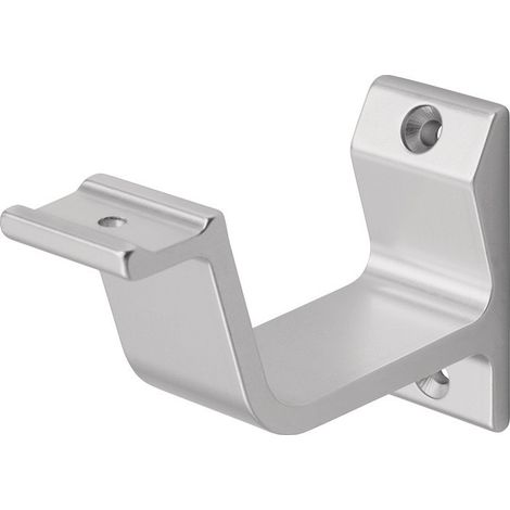 Soporte pasamanos aluminio 3550, plateado, anodizado, HERMETA