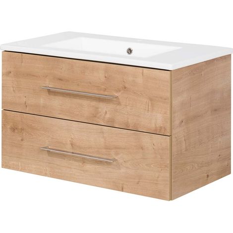 FACKELMANN B.perfekt Waschtischset 80cm - Ast Eiche