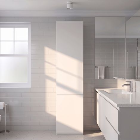 MODFU – Armadio alto 47x50x200 cm in MDF con 6 scomparti chiusi, 2 ante e carico 20 kg – Bianco (1/5)