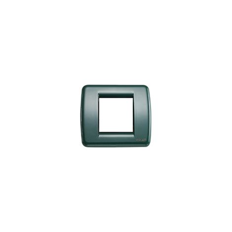 Vimar - Placca rondò 1-2 moduli in metallo colore verde bosco 17093.07