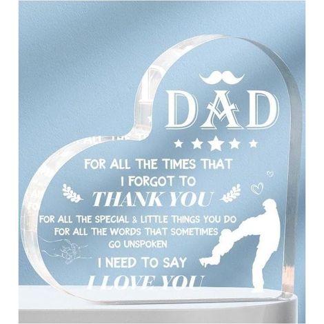 Plaque décorative cœur en acrylique effet cristal, objet souvenir, cadeau pour elle ou lui（10 cm) (1/4)
