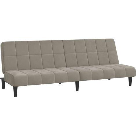 Maison Exclusive - Divano Letto a 2 Posti Grigio Chiaro in Velluto (1/5)