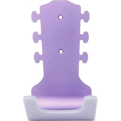 Support mural en métal violet pour guitare, crochet mural sécurisé pour guitare électrique et ukulélé, installation facile, décoration intérieure, 1 pièce (1/5)