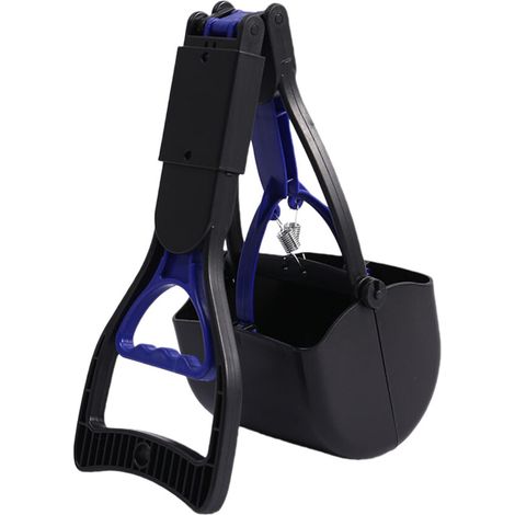 Recogedor plegable para excrementos de perro, recogedor de excrementos - Azul
